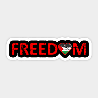 We Want Freedom Of Palestine By Heart Stop Killing Sticker